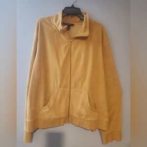 Ashley Stewart Camel Zip-Up Jacket